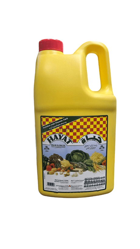 Hayat Palm Olein Pure Vegetable Oil 3Ltrs - 2kShopping