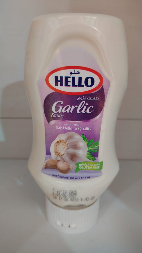 Hello Garlic Sauce 500ml (Exp:26/10/2026)| هلو صلصة ثوم - 2kShopping