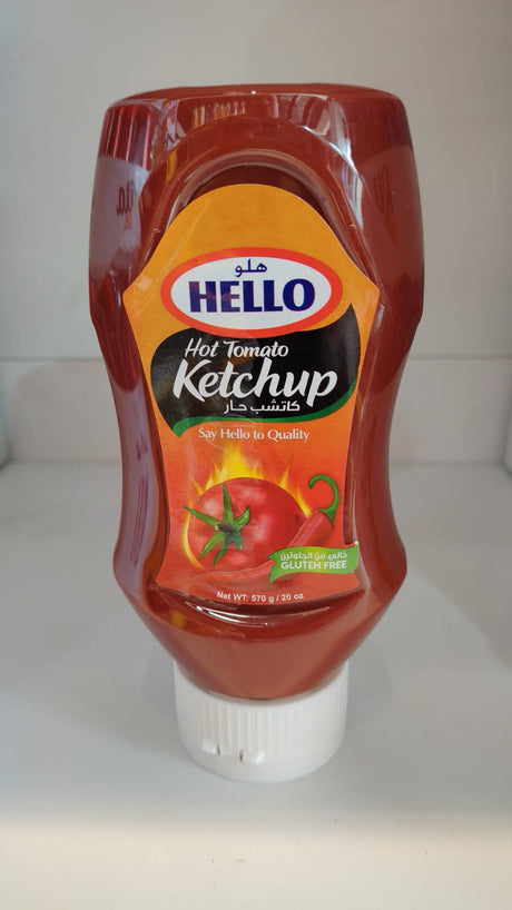 Hello Hot Ketchup 570g | هلو صلصة الكاتشب الحار - 2kShopping