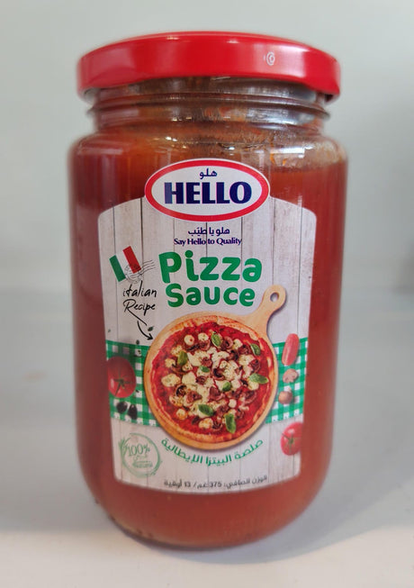 Hello Pizza Sauce Glass Jar 375g | هلو صلصة البيتزا EXP:21/11/2026 - 2kShopping
