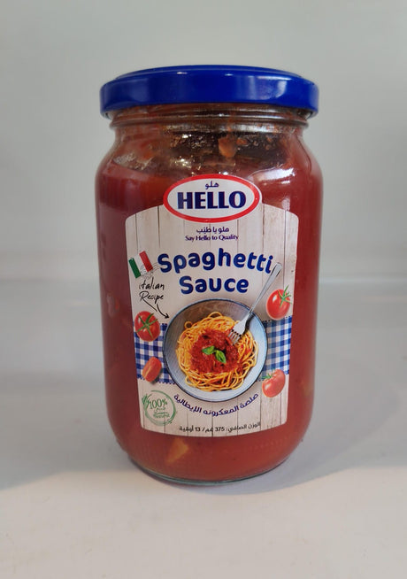Hello Spaghetti Sauce Glass Jar 375g | هلو صلصة السباجتيEXP:21/11/2026 - 2kShopping