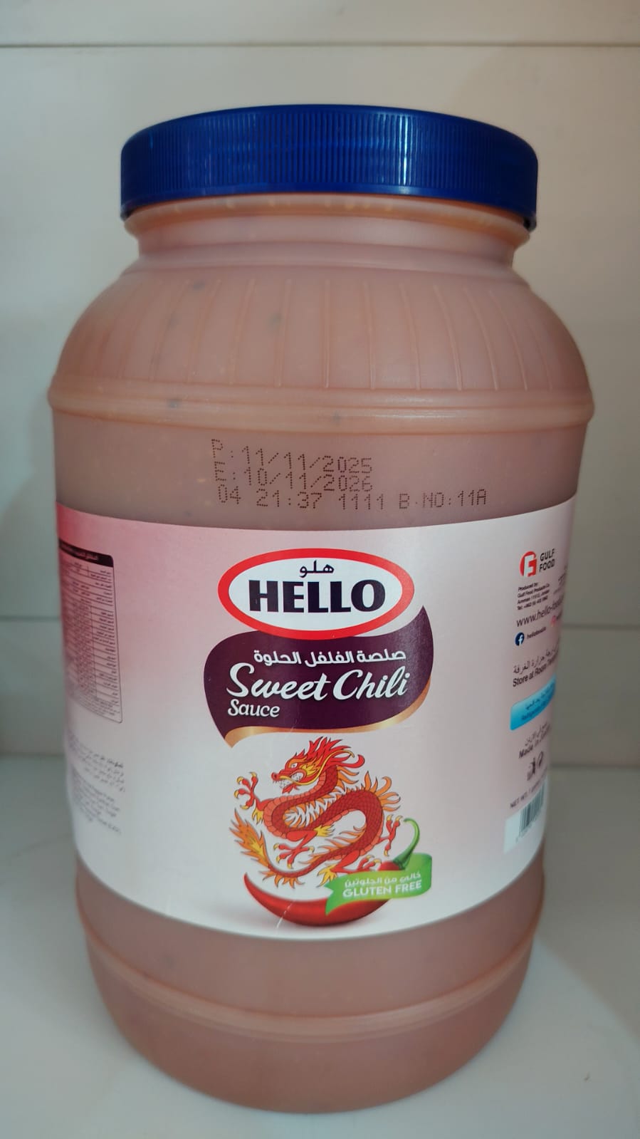 Hello Sweet Chili Sauce 3.78L EXP:10/11/2026|هيلو صوص حامص حلو - 2kShopping
