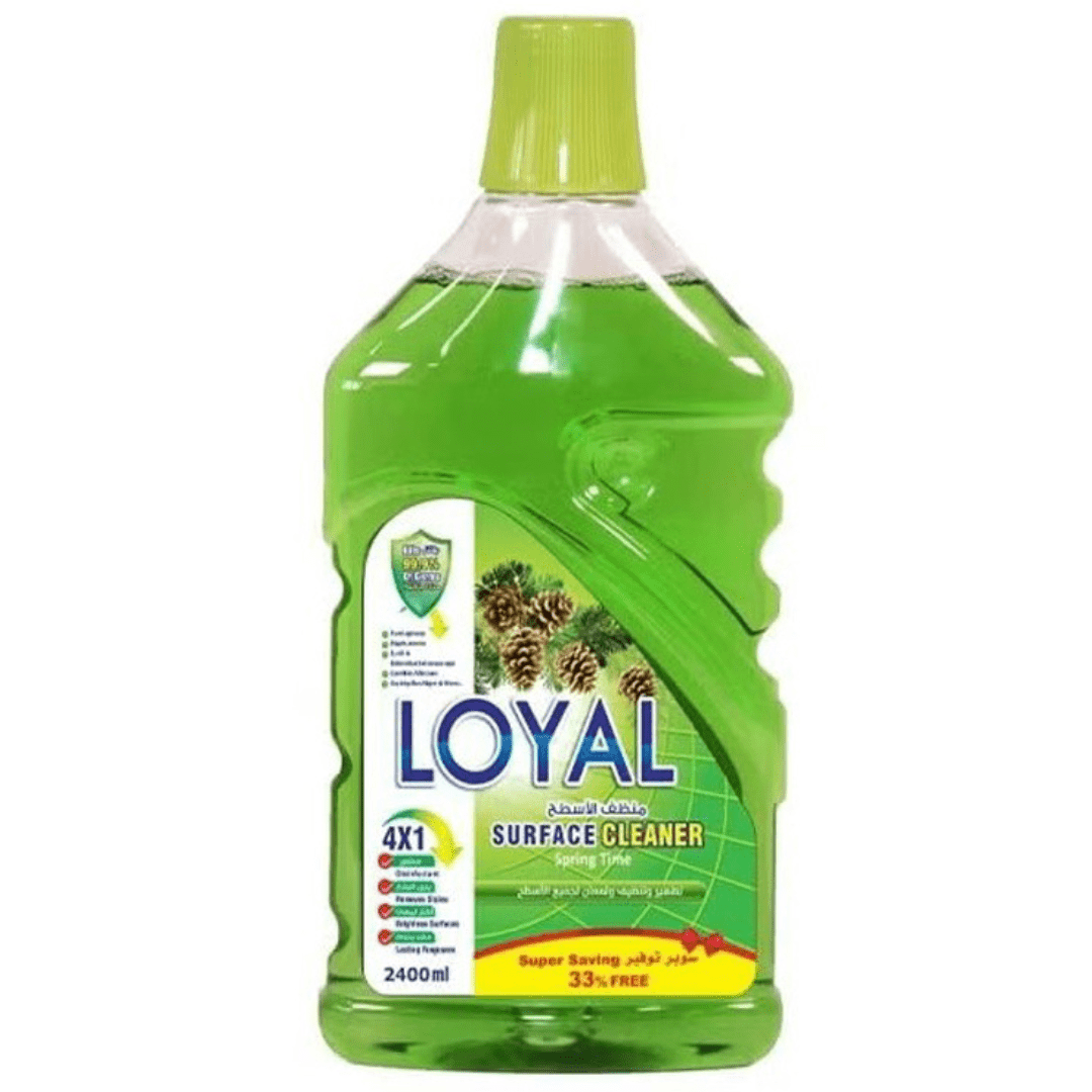 Loyal Surface Cleaner SpringTime 2400ml (Exp: 01 - 2028)| لويال منظف الأسطح الاخضر - 2kShopping