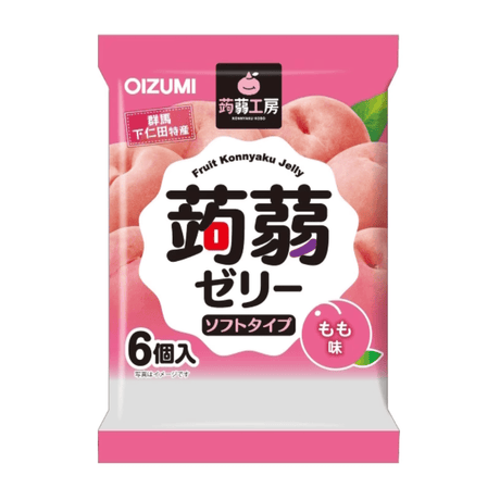 Japanese Konnyaku Jelly Peach Flavor 106g | جيلي بنكهة الدراق - 2kShopping