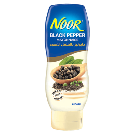 Noor Black Pepper Mayonnaise 425ml | نور مايونيز بالفلفل الاسود - 2kShopping