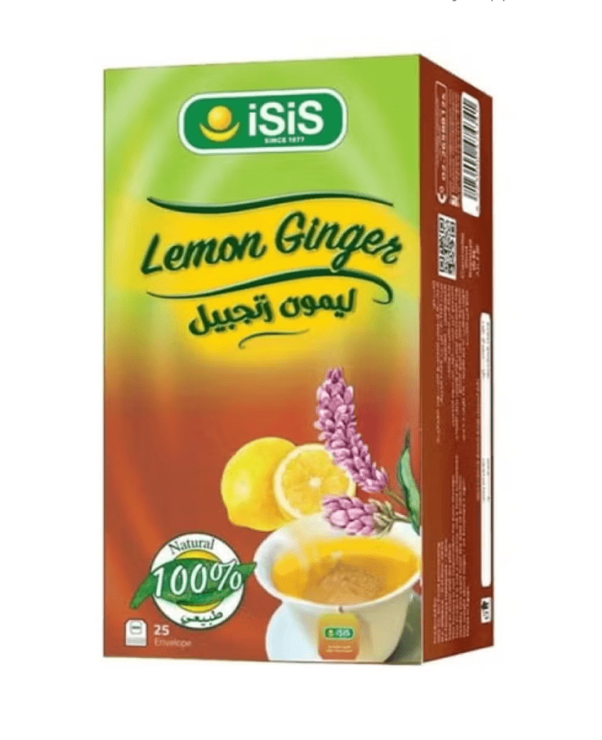 iSiS Lemon Ginger Tea 25 Bags | ايزيس ليمون بالزنجبيل - 2kShopping