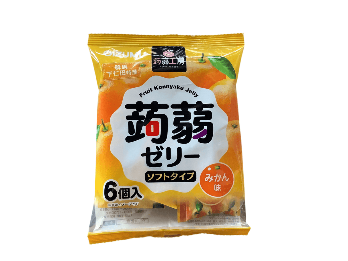 Japanese Konnyaku Jelly Mikan Flavor 6Pcs | جيلي كونياكو الياباني بنكهة ميكان - 2kShopping