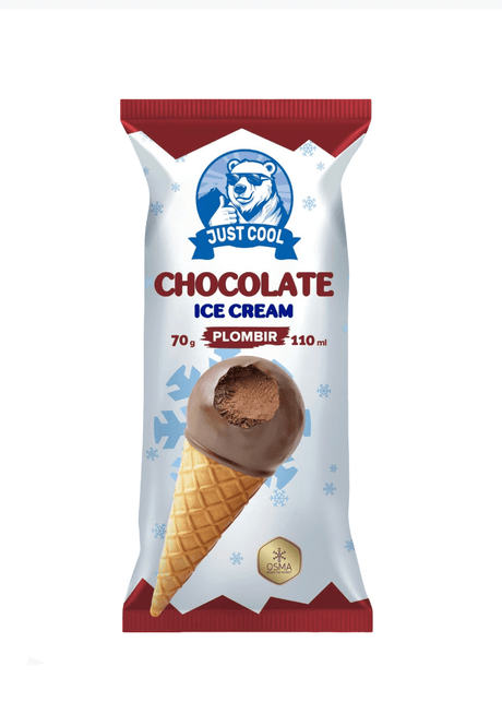 Just Cool Chocolate Cone Ice Cream 70g | جست كول ايسكريم الشوكولاتة قمع - 2kShopping