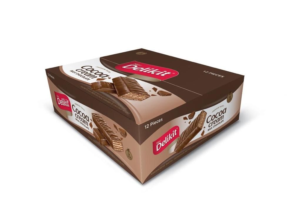 Katakit Delikit Milk Chocolate Wafer 12 x 40g | ديليكيت ويفر بالشوكولا - 2kShopping