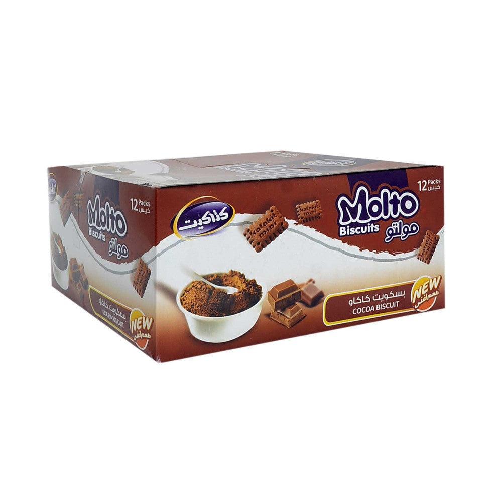 Katakit Molto Cocoa Biscuits Box 12*25g | كتاكيت مولتو بسكويت الكاكاو - 2kShopping
