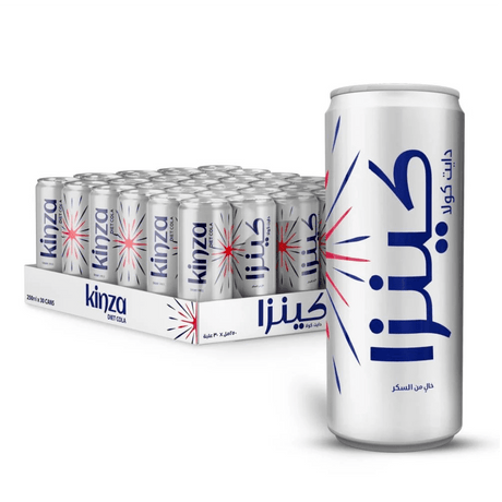 Kinza Diet Cola Box 30x250ml | كينزا دايت كولا - 2kShopping