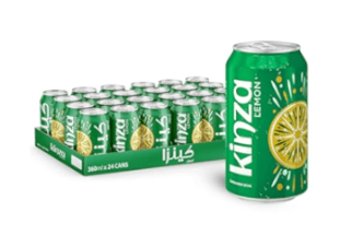 Kinza Lemon Carbonated Drink 300ml Box of 24 | كينزا بطعم الليمون - 2kShopping