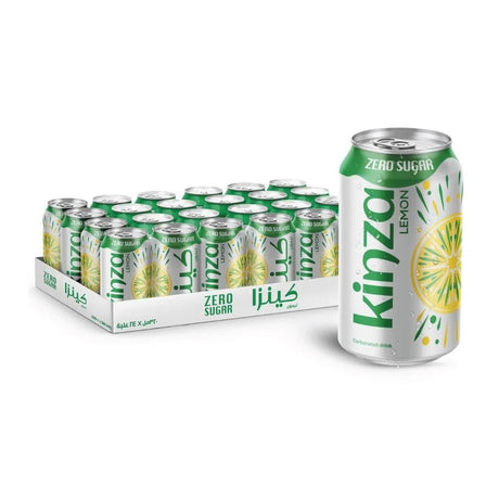 Kinza Zero Sugar Lemon Drink Box 24 X 300ml | كينزا ليمون زيرو - 2kShopping
