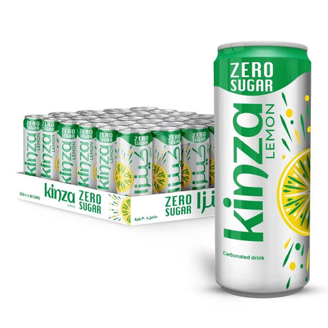 Kinza Zero Sugar Lemon Drink Box 250ml Box of 30 | كينزا ليمون زيرو - 2kShopping