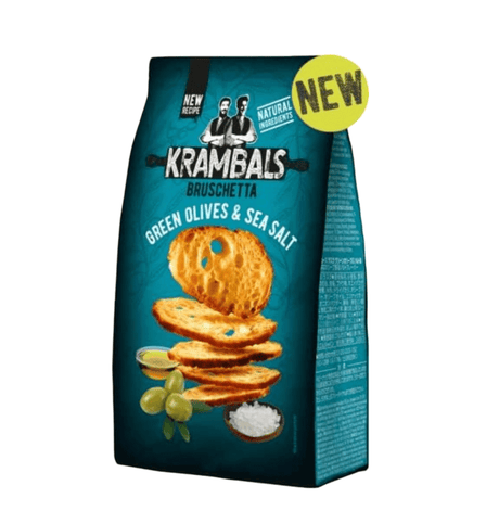 KRAMBALS Green Olives & Sea Salt 70g | خبز محمص بنكهة الزيتون وملح البحر - 2kShopping