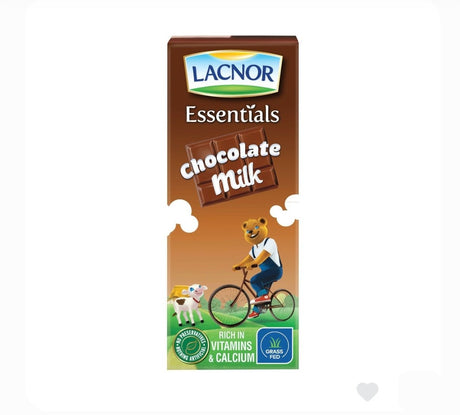 Lacnor Chocolate Flavoured Milk 180 ml | لاكنور حليب بالشوكولاتة - 2kShopping