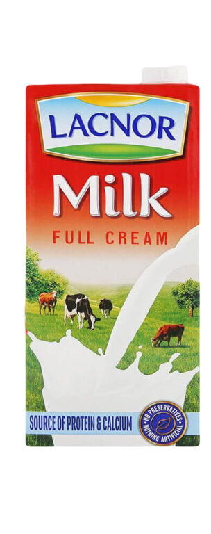 Lacnor Full Cream Milk 1 Ltr | لاكنور حليب كامل الدسم - 2kShopping