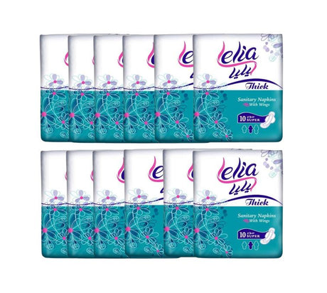 Lelia Thick Long Sanitary 12X10 Pads 260mm | فوط نسائية سميكة طويلة قياس 260 مم - 2kShopping