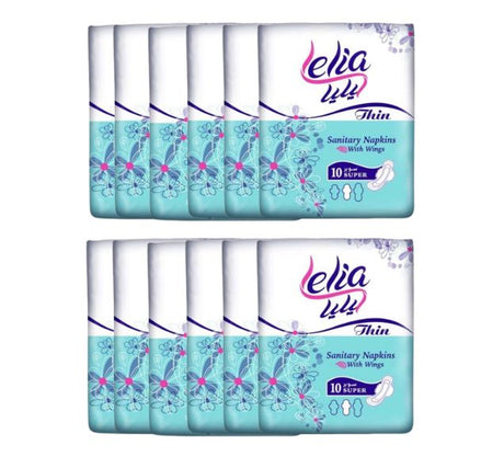 Lelia Thin Long Sanitary 12X10 Pads 260mm| فوط نسائية رقيقة طويلة قياس 260 مم - 2kShopping