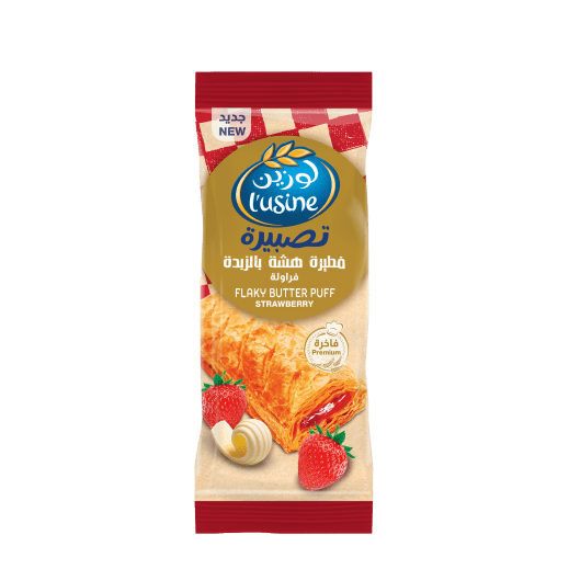 L'usine Strawberry Flaky Butter Puff 80g |لوزين فطيرة الفراولة - 2kShopping