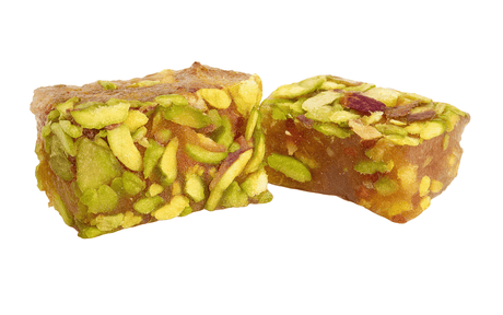 Malban Pieces Extra Topped with Pistachio 4cm 1Kg | قطع الملبن بالفستق ومغطاة بشرائح الفستق - 2kShopping