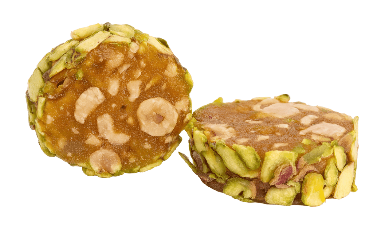 Malban Pieces Pineapple with Hazelnut Topped with Pistachio Extra 1Kg | قطع ملبن الاناناس بالبندق مغطاة بالفستق - 2kShopping