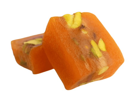Malban Pieces with Pistachio Topped with Apricot Paste Squares 1Kg | قطع الملبن بالفستق الحلبي مغطاة بقمر الدين - 2kShopping