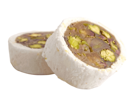 Malban Pieces with Pistachio Topped with Coconut 1Kg | قطع الملبن بالفستق الحلبي وجوز الهند - 2kShopping