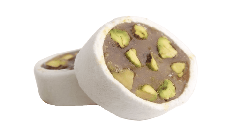 Malban Pieces with Pistachio Topped with Cream 1Kg | قطع الملبن بالفستق الحلبي مغطاة بالقشطة - 2kShopping