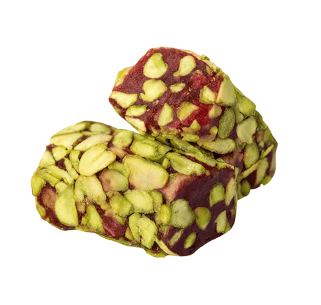 Malban Rolls with Pistachio & Pomegranate Topped with Pistachio 1Kg | رولات الملبن بالفستق الحلبي والرمان مغطاة بالفستق - 2kShopping