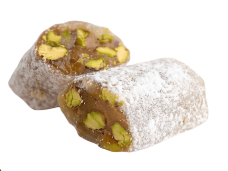 Malban Rolls with Pistachio Topped with Powdered Sugar 1Kg | رولات الملبن بالفستق الحلبي مغطاة بالسكر - 2kShopping