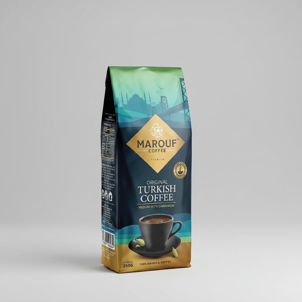 Marouf Turkish Coffee Medium with Cardamom 250G - 2kShopping