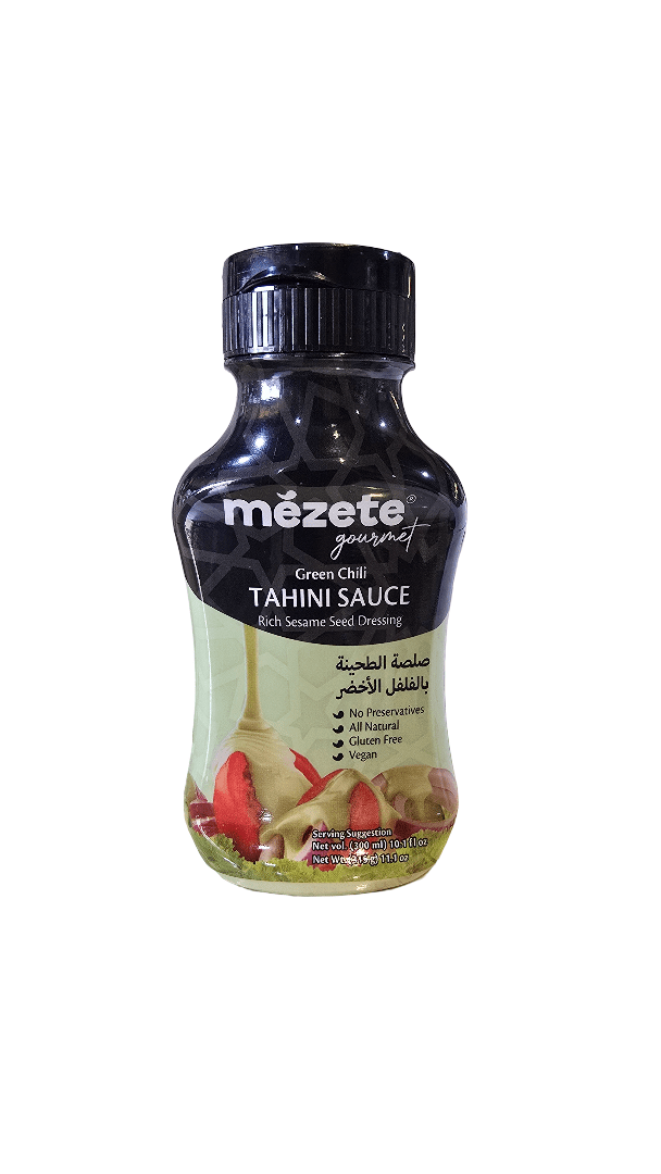Mezete Green Chilli Tahini Sauce 315g (Exp: 1/2026) | مزيت صلصة الطحينة بالفلفل الاخضر - 2kShopping