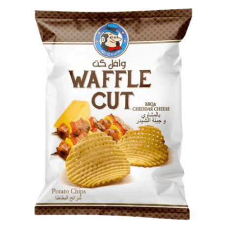Mr Chips Waffle Cut BBQ and Cheddar Cheese 75g | مستر شيبس بالمشاوي وجبنة الشيدر - 2kShopping