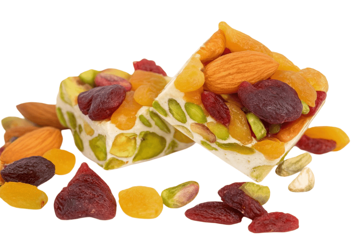 Nougat Pieces with Pistachio Topped with Fruits 1Kg | نوجا بالفستق مغطاة بالفواكه - 2kShopping