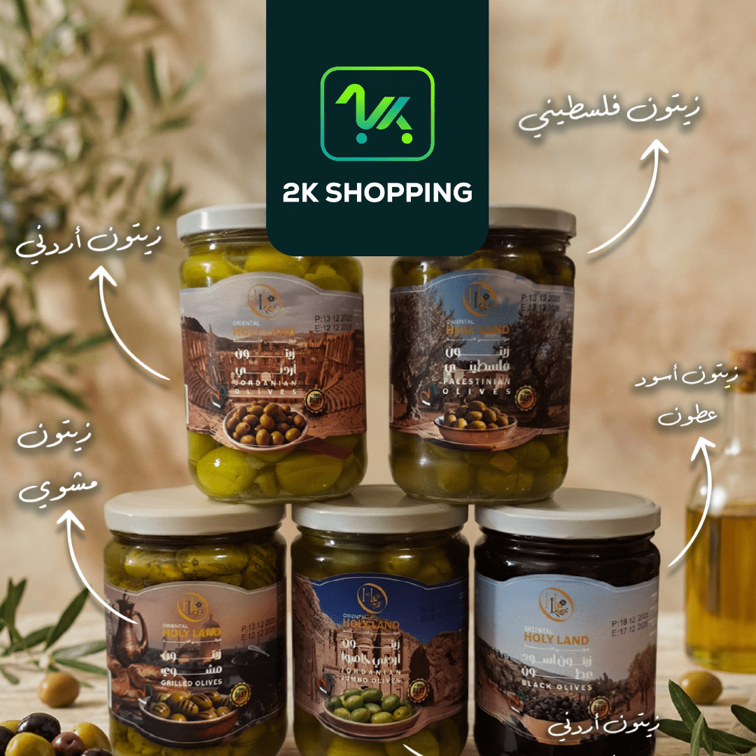 Oriental Holyland Grilled Olives Stuffed Labnah 500g | هولي لاند زيتون مشوي محشي لبنة جرشية - 2kShopping