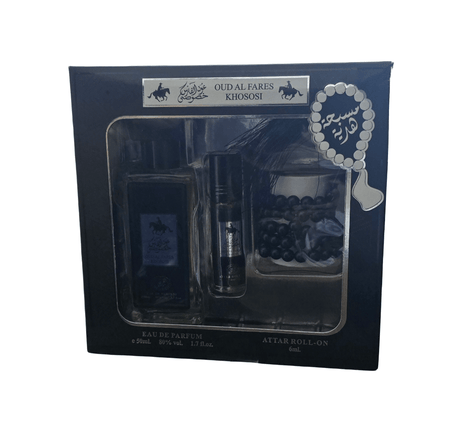 Oud Al Fares Khososi Perfume Gift Set (Attar Roll on 6ml+Eau De Parfum 50ml) - 2kShopping