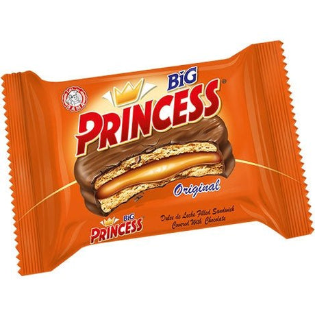 Princess Big Biscuits Filled With (Dulce De Leche) 40g | برنسيس بسكويت محشي كريمة مغطى بالشوكولاتة - 2kShopping