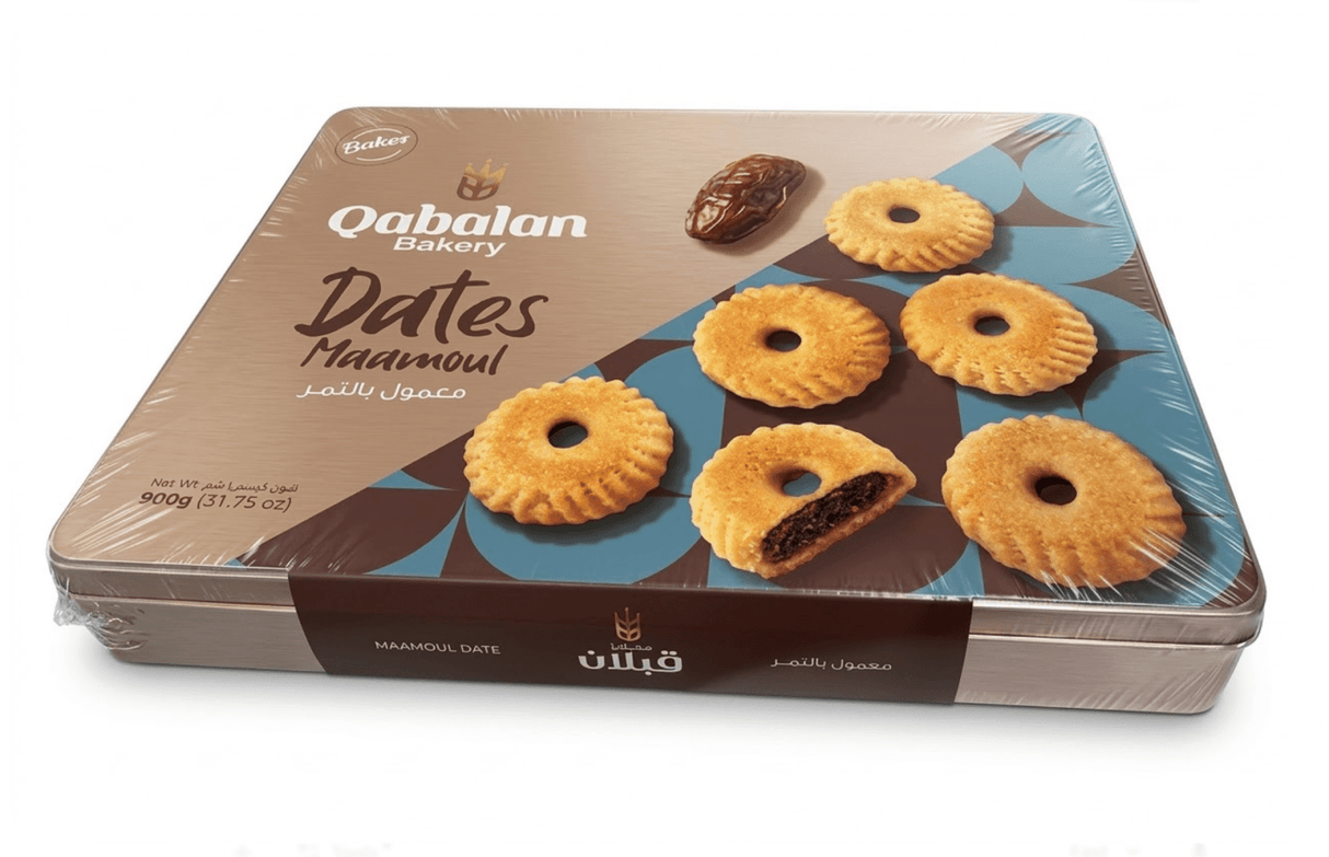 Qabalan Premium Maamoul with Dates 900g | قبلان معمول منقش بالتمر - 2kShopping