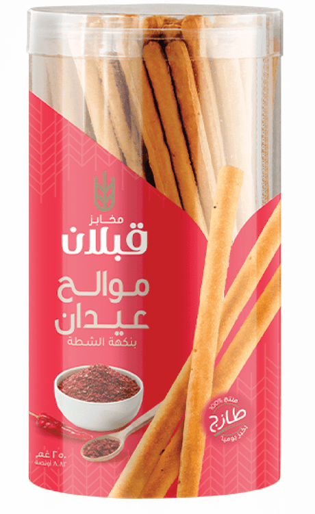 Qabalan Salty Sticks Spicy CTN 12 X 250g | موالح عيدان شطة - 2kShopping
