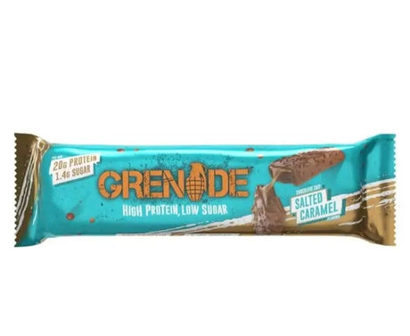 Grenade Protein Bar Salted Caramel 50g | ألواح بروتين جرينيد برقائق الشوكولاتة والكراميل المملح - 2kShopping