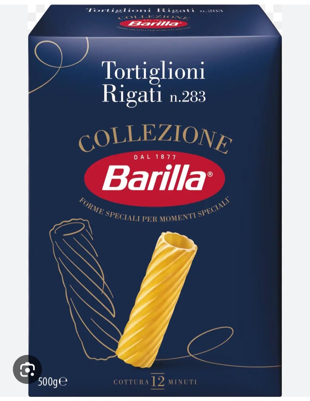 Barilla Tortiglioni Pasta 500g | باريلا معكرونة رولات اسطوانية - 2kShopping