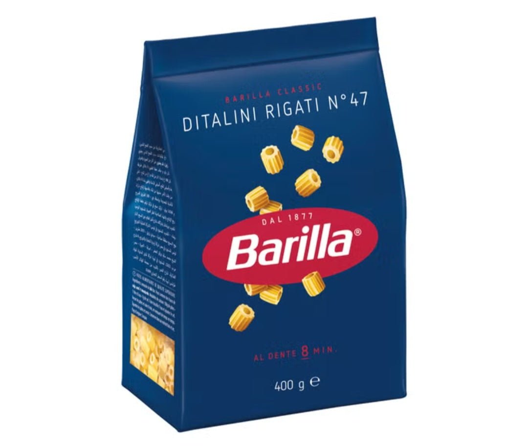 Barilla Ditalini Rigati Pasta 400g | باريلا معكرونة انابيب صغيرة - 2kShopping