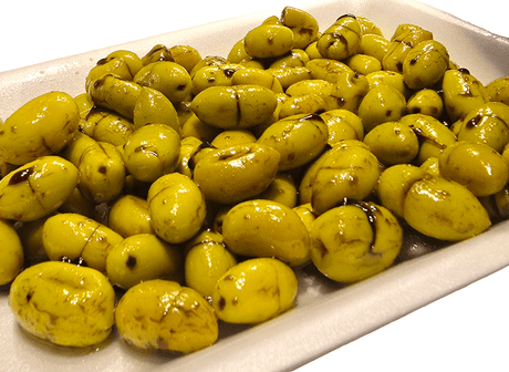 Salkini Olives with Syrian Pomegranate Molasses Kg | زيتون سلقيني بدبس رمان سوري - 2kShopping