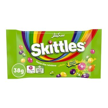 Skittles Crazy 38g EXP:3/4/2026 |سكيتلز حامض - 2kShopping