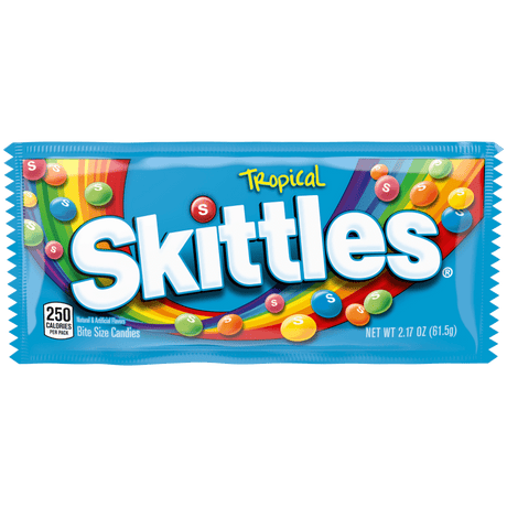 Skittles Tropical 38g EXP: 3/7/2026 | سكتلز بالفواكه الاستوائية - 2kShopping
