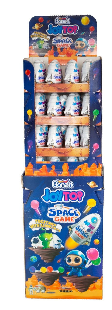 Joytop Space Game Sour Lollipop with Toys Stand 48 x 11g | جوي توب لعبة سبيس مصاصة حامضة مع لعبة - 2kShopping