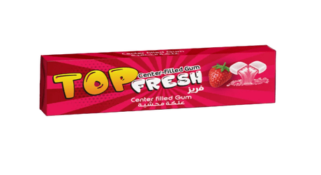 Top Fresh Gum Stick Strawberry 5g | توب فريش علكة فراولة - 2kShopping