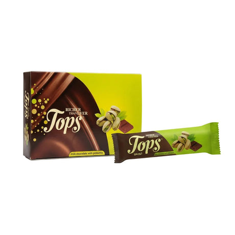 Tops Bar Milk Chocolate with Pistachio 36g - 2kShopping