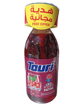 Touri Dishwashing Liquid 1500ml Cranberry (Pump)| توري سائل جلي توت مع عرض ليفه - 2kShopping